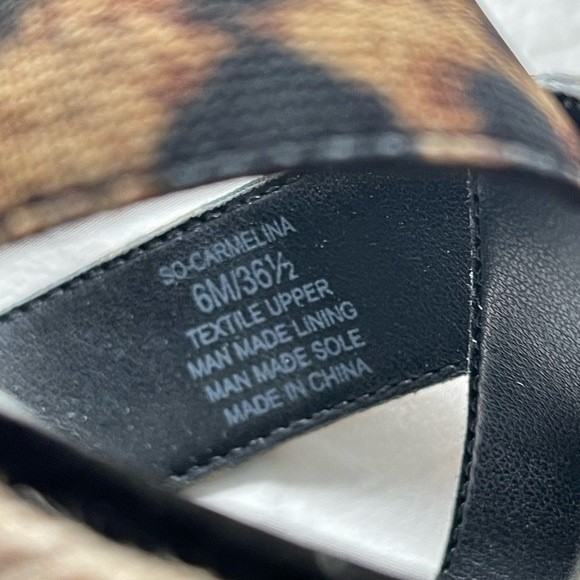 Sole Society Carmelina Leopard Print Espadrille Boho Wedge Sandals Size 6M - Picture 7 of 7